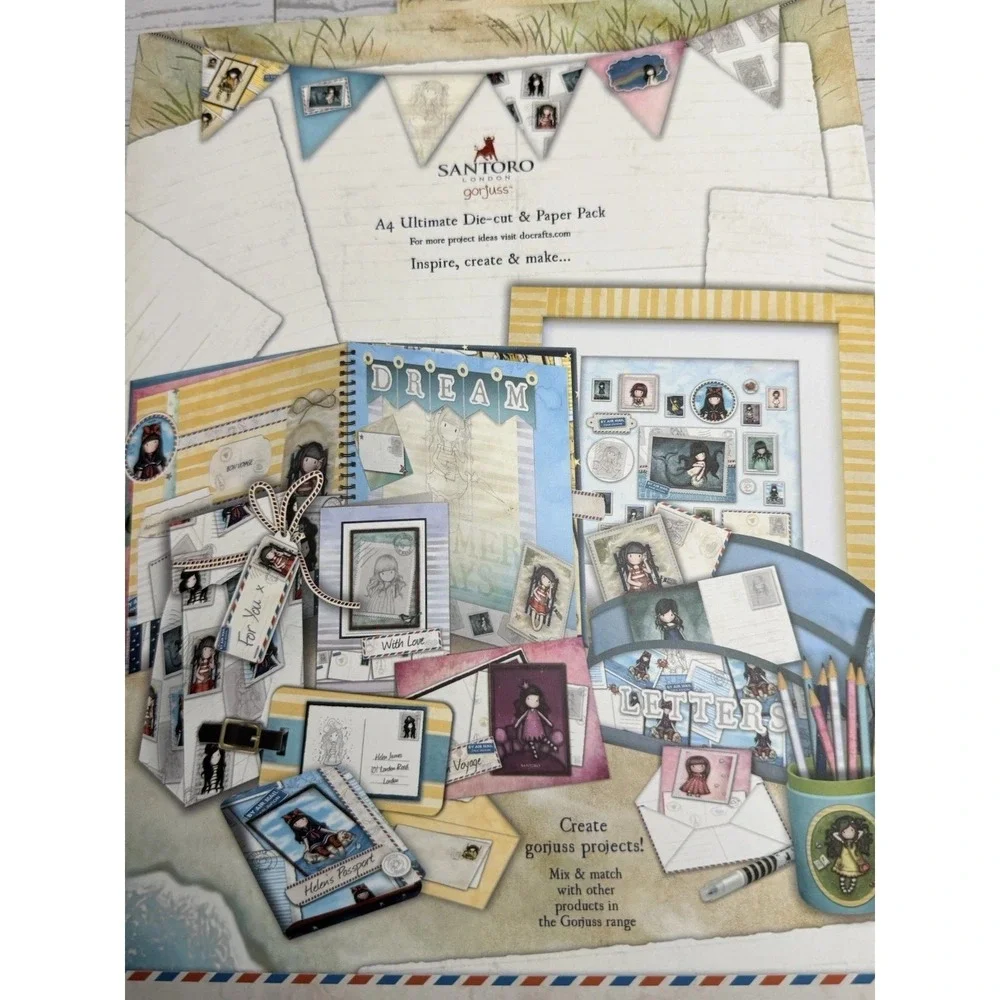 Santoro Gorjuss Tri Fold A4 Ultimate‎ Die Cut and Paper Pack Postal Theme NIB